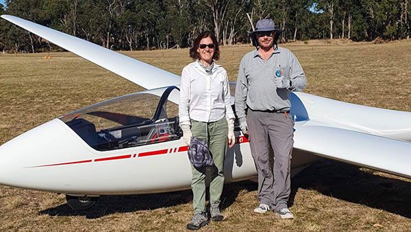Gliding greg and me after solo Nicki Bourlioufas