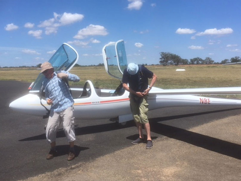 On Safari! Bernard and Michael preparing to leave Narromine
